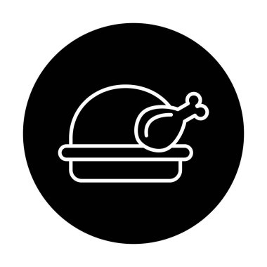 tavuk simgesi vektör illüstrasyonu