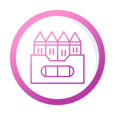 Basit Boya Simgesi, vektör illüstrasyonu