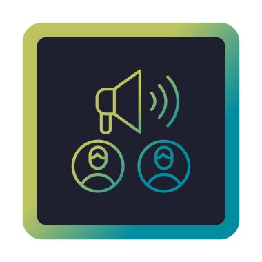 Kamu Tanıtım simgesi vektör illüstrasyonu