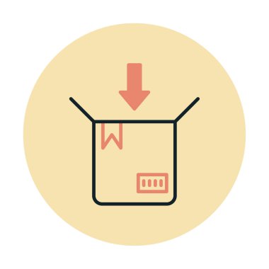 paket simgesi vektör illüstrasyonu