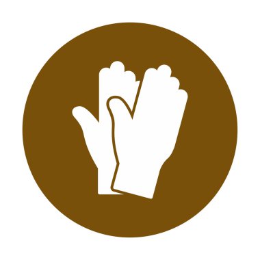 Saftey Eldivenleri ikon vektör çizimi