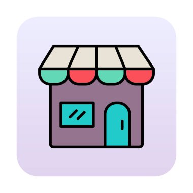 Dükkanı web simge vektör çizim