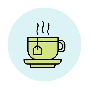 çay fincanı ikonu vektör illüstrasyonu