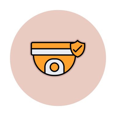 CCTV kamerası. Web simgesi basit illüstrasyon