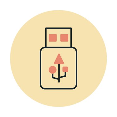 Web için usb flash simgesi.