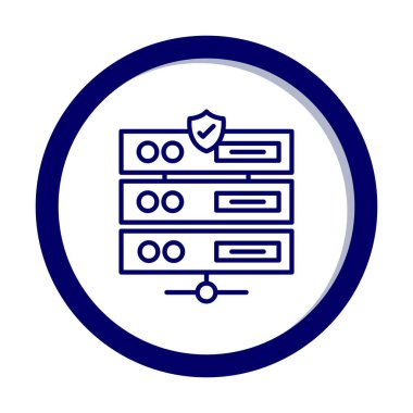 Sunucu simgesi tasarımı, vektör illüstrasyonu                