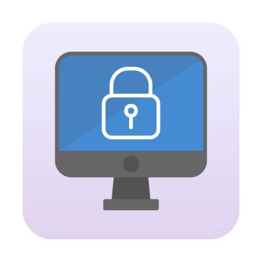 Beyaz arkaplanda asma kilit vektör çizimi