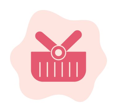 Sepet simgesi, vektör illüstrasyonu 