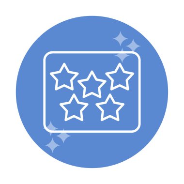 Beş Yıldız derecelendirme konsepti vektör çizimi