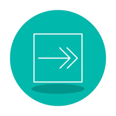 Sağ Ok simgesi, vektör illüstrasyonu basit tasarım