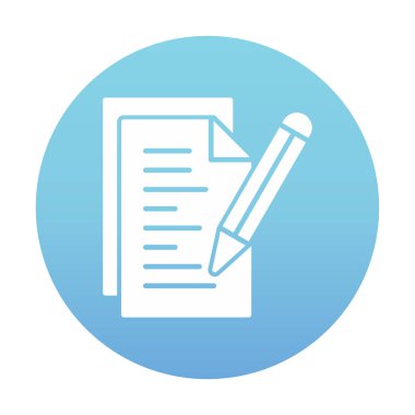 Not ve kalem vektör çizimi