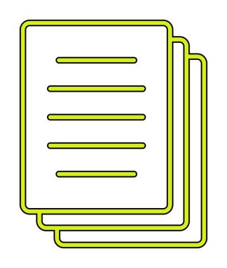 belge simgesi, vektör illüstrasyonu basit tasarım