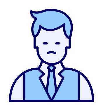 Basit Restoran Yöneticisi simgesi, vektör illüstrasyonu