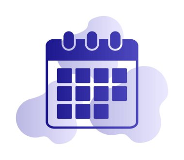 Takvim düzlüğü simgesi, vektör illüstrasyonu 