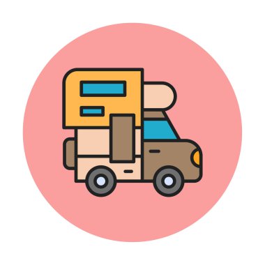 Kamp simgesi vektör illüstrasyonu