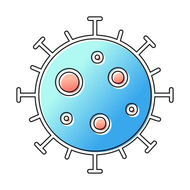 düz stil corona virüsü pandemik ikon vektör çizimi