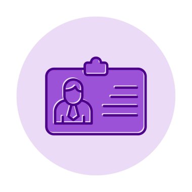 Ofis Giriş Kartı simgesinin vektör illüstrasyonu 