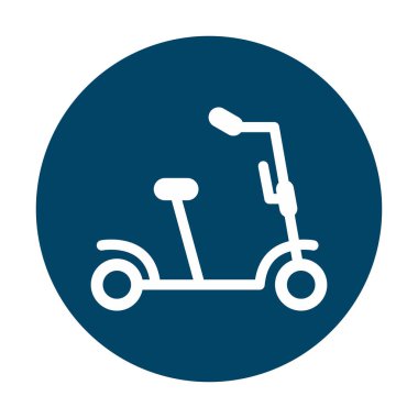 Scooter simgesi vektör illüstrasyonunu tekmele