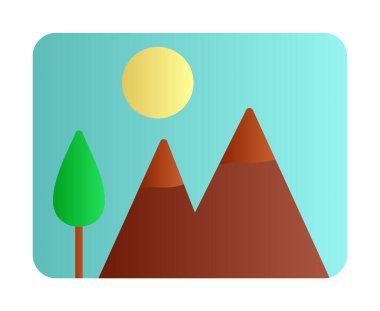 Doğa web simgesi, vektör illüstrasyonu 