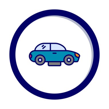 Araba düz simgesi. Vektör çizim 