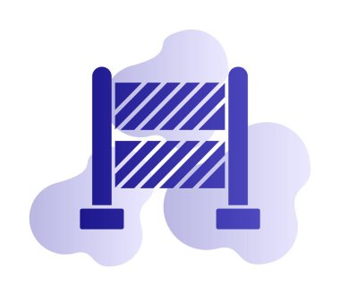 Bariyer. Web simgesi basit illüstrasyon