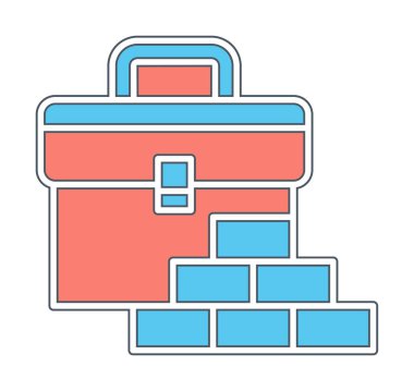 evrak çantası web basit simge illüstrasyonu