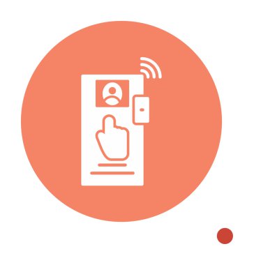 Kapı Kamera simgesi vektör illüstrasyonu 