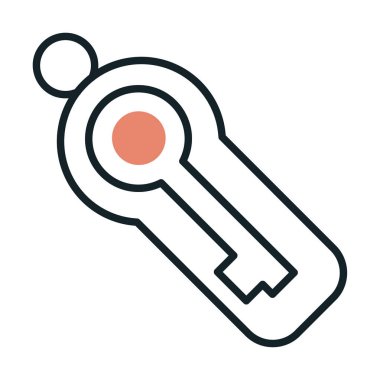 Anahtar sembolü web simgesi, vektör illüstrasyonu