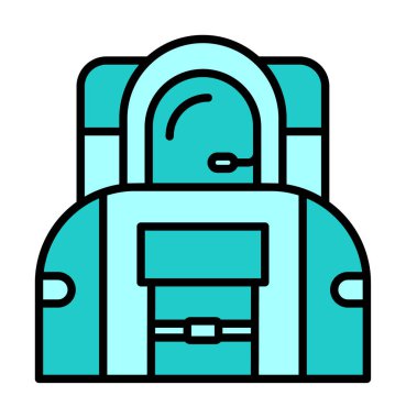 Uzay astronot düz simgesi