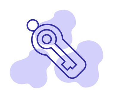 Anahtar sembolü web simgesi, vektör illüstrasyonu