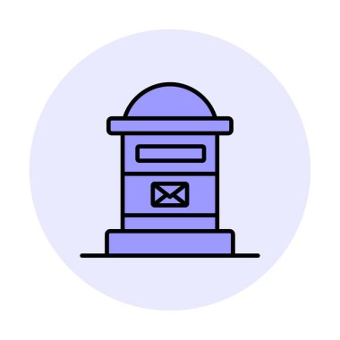 posta kutusu simgesi, vektör illüstrasyonu basit tasarım