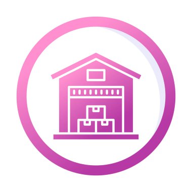 Web için depo vektör simgesinin basit illüstrasyonu