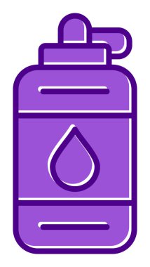 Su şişesinin ağ basit illüstrasyonu