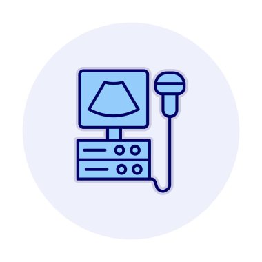 Ultrason Makinesi Web simgesi basit illüstrasyon