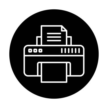 yazıcı simgesi web basit illüstrasyon