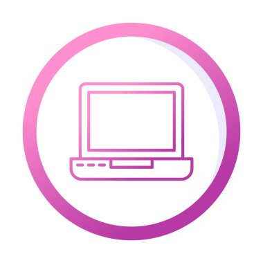 dizüstü bilgisayar simgesi, vektör illüstrasyonu basit tasarım 