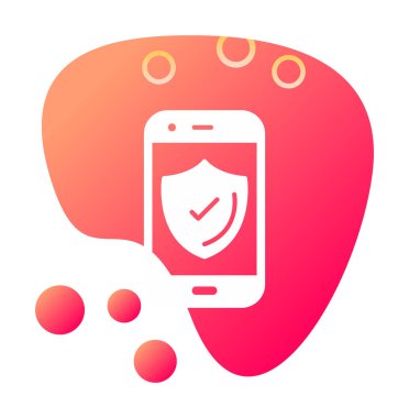 Güvenlik Düz simgesi, Kalkanlı Telefon 