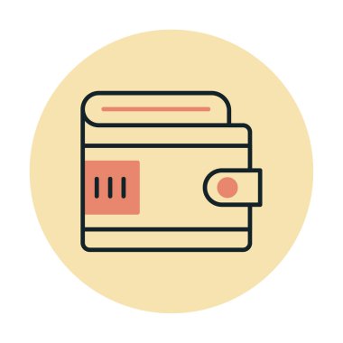 cüzdan vektör simgesi basit illüstrasyon