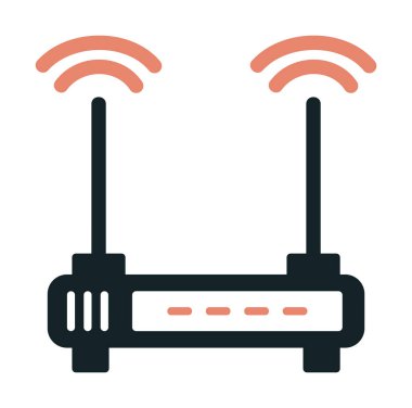 wifi sinyali, Router Aygıt vektör illüstrasyon tasarımı