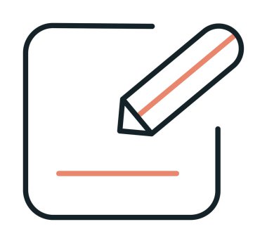 Simgeyi kalem, vektör illüstrasyonu basit tasarım ile düzenle