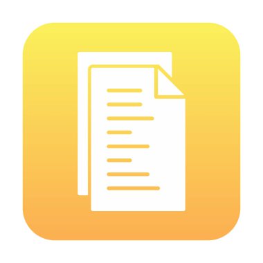 belge simgesi, vektör illüstrasyonu basit tasarım