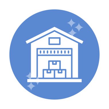 Web için depo vektör simgesinin basit illüstrasyonu