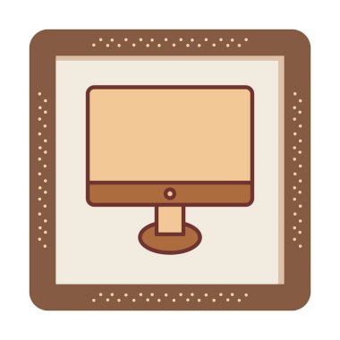 Ekran simgesi vektör illüstrasyonunu izle