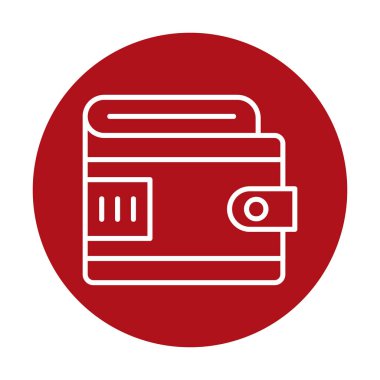 cüzdan vektör simgesi basit illüstrasyon