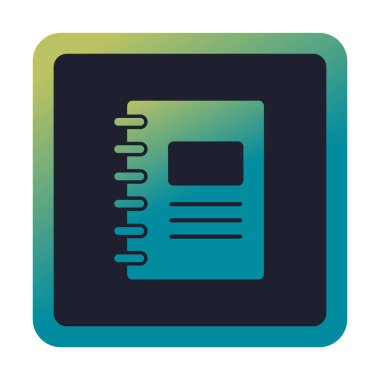 notepad simgesi, vektör illüstrasyonu basit tasarım