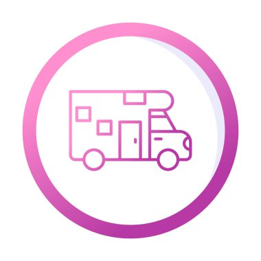 Van düz vektör simgesi