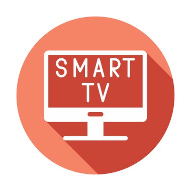 Basit Akıllı TV simgesi, vektör illüstrasyonu