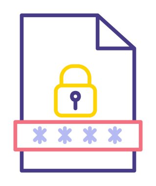Dosya Parolası vektör çizimi