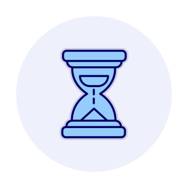 Kum saati simgesi, kum saati, vektör çizimi