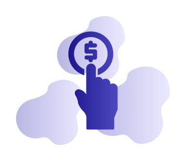 Pay per click web icon, vector illustration